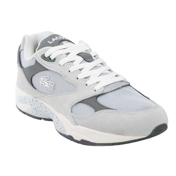 Lacoste Mens Storm 96 Vintage Leather Sneakers / Gray